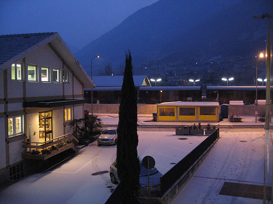 Schnee in Meran Südtirol am 04. Januar 2008