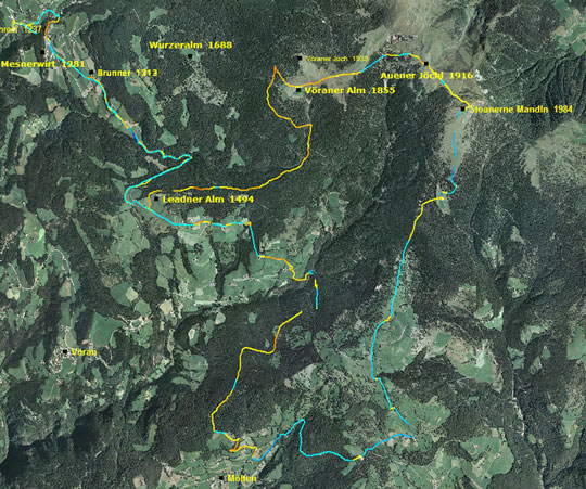 Mountainbike Tour Meran 2000, Hafling, Stoanerne Mandln  - 1